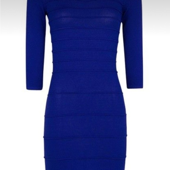 MICHELE BOHBOT, CERULEAN DRESS.          SIZE: 14 - Picture 3 of 16